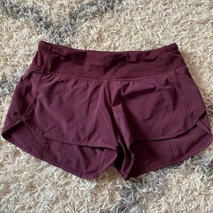 lululemon athletica maroon speed shorts, 4